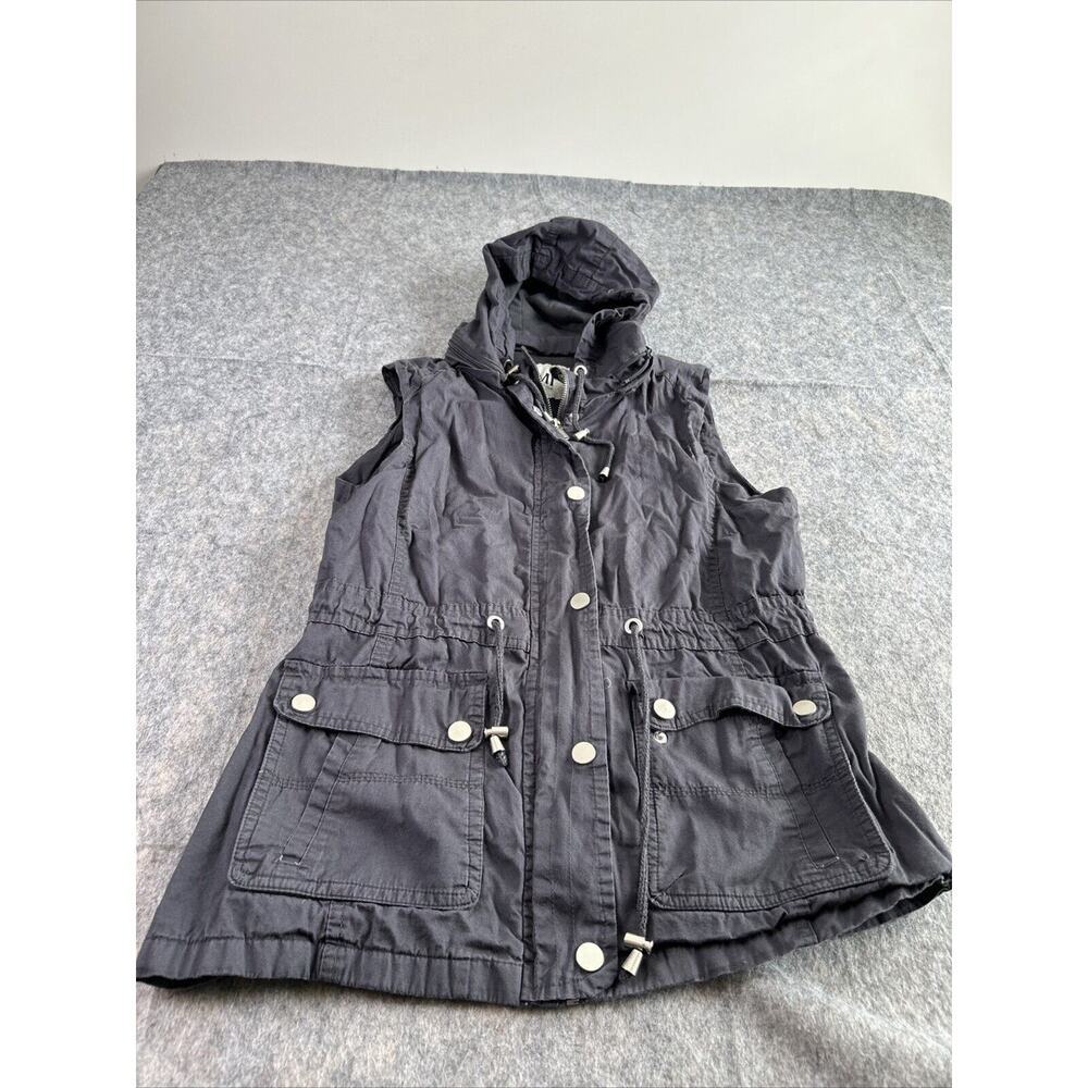 YMI Collection Women's Sleeveless Utility Vest Zip and Snap Button Size Medium